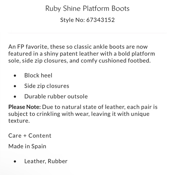 🆕 FREE PEOPLE | RUBY SHINE PLATFORM BOOTS | WHITE | SIZE: EU 39 (US 8-8.5) - Picture 10 of 12